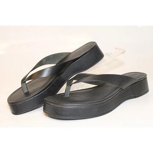NEW Reformation Black Platform Sandals Sz 8.5